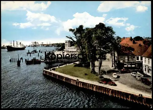 ÄLTERE POSTKARTE BREMEN HAVENHAUS STRANDLUST UTKIEK & BREMER VULKAN FRACHTSCHIFF cargo ship Ansichtskarte cpa postcard