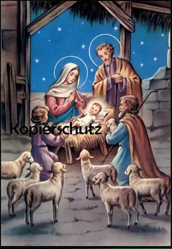 ÄLTERE POSTKARTE MARIA JOSEPH JESU HIRTE SCHAFE STALL KRIPPE RUMÄNIEN Josef Jesus Jesuskind Ansichtskarte cpa postcard