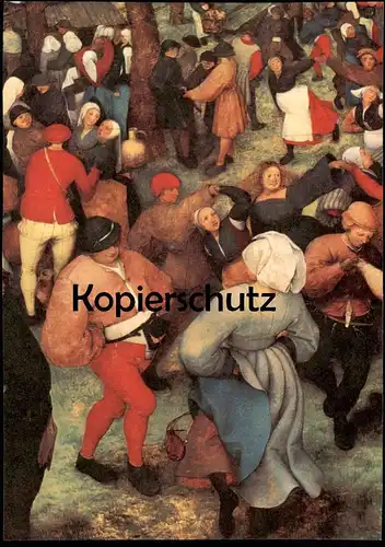 ÄLTERE KÜNSTLER POSTKARTE PIETER BRUEGEL DER HOCHZEITSTANZ IM FREIEN DETROIT INSTITUTE OF ARTS DETROIT postcard cpa AK