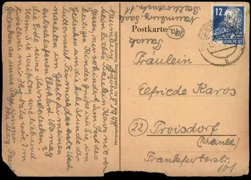 ALTE KÜNSTLER POSTKARTE NAUMBURG NAUMBURGER DOM IM WINTER Ansichtskarte AK postcard cpa