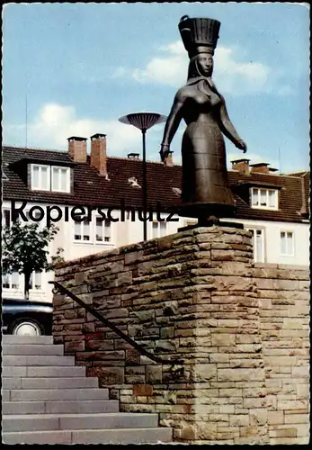 ÄLTERE POSTKARTE KLINGENSTADT SOLINGEN LIEFERFRAU Denkmal Frau Händler monument Ansichtskarte AK postcard cpa