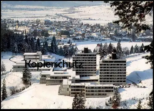 ÄLTERE POSTKARTE OBERAMMERGAU RHEUMAKLINIK IM WINTER Klinik Rheuma Krankenhaus Hospital Ansichtskarte postcard cpa AK