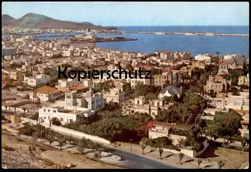 ÄLTERE POSTKARTE CIUDAD JARDIN Y PUERTO DE LA LUZ LAS PALMAS GRAN CANARIA Islas Canarias cpa postcard Ansichtskarte AK