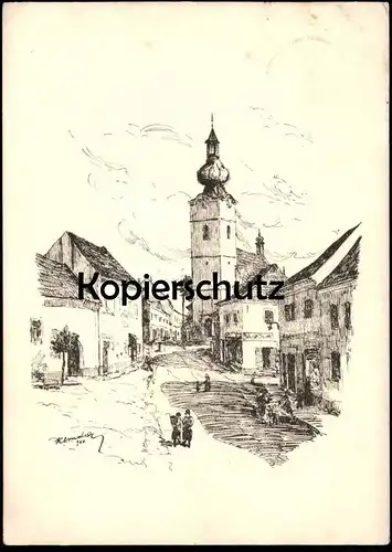 ALTE KÜNSTLER POSTKARTE HUSINEC J. KLOUDA HUSSINETZ 1949 Tschechische Republik ceska republika czech republic postcard