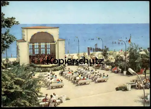 ÄLTERE POSTKARTE SEEBAD BANSIN KONZERTPAVILLON KONZERT Heringsdorf Usedom Uznam Mecklenburg-Vorpommern cpa AK postcard