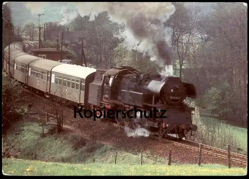 ÄLTERE POSTKARTE DAMPFLOK 65 1015 MIT P 9075 DDR locomotive à vapeur steam train Lokomotive Zug Ansichtskarte postcard