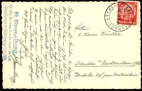 ALTE POSTKARTE NEUHAUS SCHLIERSEE HAUS VERFASSER DR. DR. DR. ADOLF HEINRICH AMMELBURG Ansichtskarte postcard cpa AK