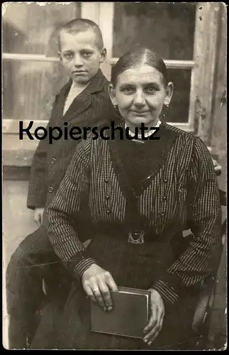 ALTE FOTO POSTKARTE OMA PASCHKY VERWITWETE KRENZIN GEB. MÜLLER LICHTBILD-ANSTALT FREDOW & BRUMMERT MAGDEBURG cpa photo