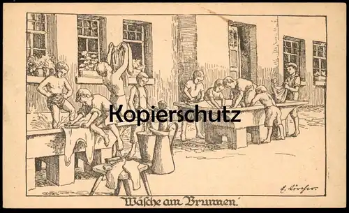 ALTE KÜNSTLER POSTKARTE DIE LANGERSEHNTE POST ELISABETH LÖRCHER WELTKRIEG Ansichtskarte cpa AK postcard