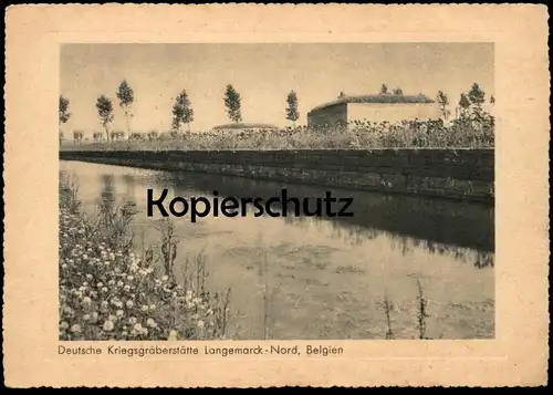 ALTE POSTKARTE LANGEMARCK-NORD CIMETIÈRE DEUTSCHE KRIEGSGRÄBERSTÄTTE BELGIEN LANGEMARK Soldaten-Friedhof cemetery cpa