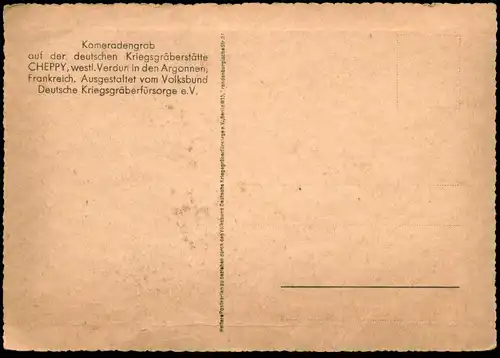 ALTE POSTKARTE CHEPPY CIMETIÈRE DEUTSCHE KRIEGSGRÄBERSTÄTTE FRANKREICH Soldaten-Friedhof cemetery cpa postcard