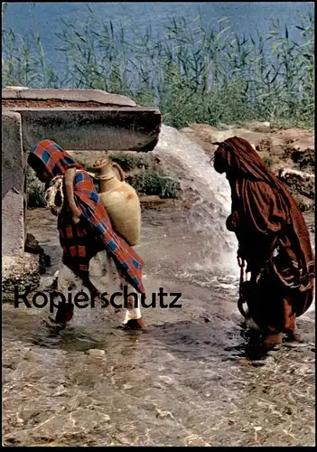 ZWEI ÄLTERE POSTKARTE TUNISIE TUNESIEN BERGERE L'EAU DANS LE SAHARA Tracht traditional costume postcard cpa AK