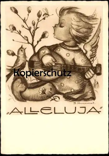 ALTE POSTKARTE ALLELUJA BERTA HUMMEL NR. 4426 MÄDCHEN MIT LAUTE WEIHNACHTEN 1935 Halleluja cpa AK Ansichtskarte postcard