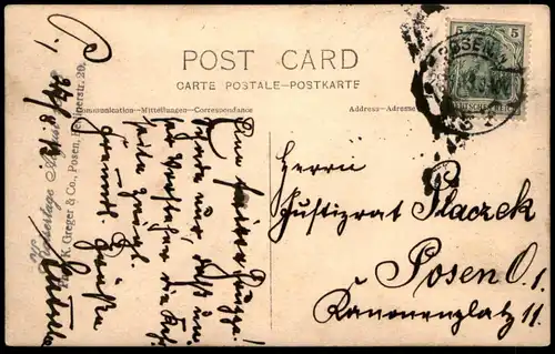 ALTE POSTKARTE KAISERTAGE POSEN AUGUST 1913 GESCHÄFT SMOLINSKY AUTOMAT Poznan Polska cpa Kaiser Ansichtskarte postcard