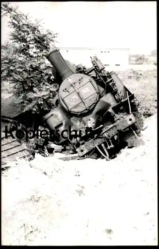 ALTE POSTKARTE EISENBAHN UNGLÜCK BBÖ ÖBB DAMPLOK 75 742 LAA ROTENSEEHOF 1919? train accident Zugunglück Eisenbahnunglück