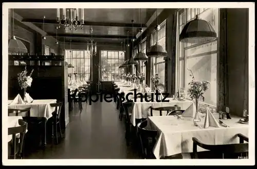 ALTE POSTKARTE HIRSCHBERG SCHLESIEN TERRASSE HOTEL STRAUSS AM BAHNHOF Uhr clock Jelenia Gora Schlesien polska poland