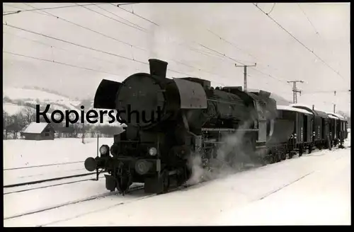 ALTE POSTKARTE GRÖBMING DAMPFLOK 52.798 ÖBB MIT HILFSZUG STEIERMARK SCHNEE Österreich Austria Ansichtskarte cpa postcard