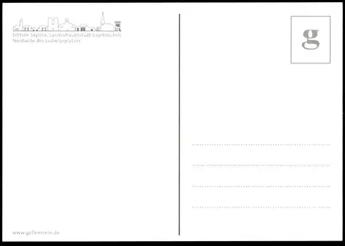 POSTKARTE SAARBRÜCKEN NORDSEITE DES LUDWIGPLATZES Ludwigplatz Ansichtskarte AK cpa postcard