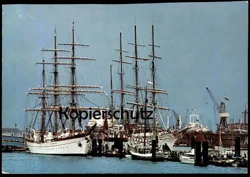 ÄLTERE POSTKARTE HAMBURGER HAFEN SCHIFF SEGELBOOT Hamburg sailing boat Hafen port harbour Ansichtskarte postcard cpa AK