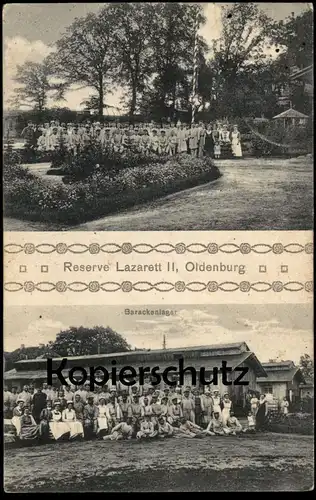 ALTE POSTKARTE RESERVE LAZARETT II OLDENBURG BARACKENLAGER Reservelazarett 1. Weltkrieg Ansichtskarte postcard cpa AK