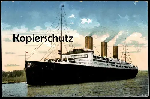 ALTE POSTKARTE S.S. VATERLAND STEAMER SHIP STEAMSHIP SCHIFF DAMPFER bateau à vapeur Paquebot Hamburg-New York 7 Tage