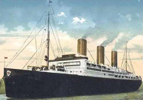 ALTE POSTKARTE S.S. VATERLAND STEAMER SHIP STEAMSHIP SCHIFF DAMPFER bateau à vapeur Paquebot Hamburg-New York 7 Tage
