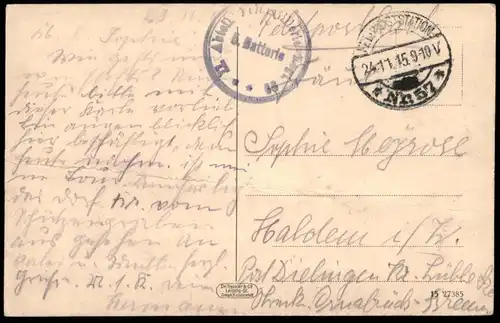 ALTE KÜNSTLER POSTKARTE BRIMONT PANORAMA SIGN. L. SCHOLL FELDPOSTSTATION 1915 Ansichtskarte postcard AK cpa
