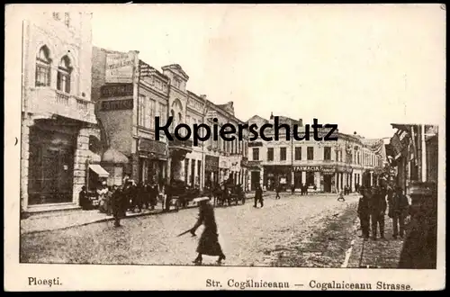 ALTE POSTKARTE PLOESTI COGALNICEANU STRASSE 1917 Farmacia Rumänien roumanie Ansichtskarte AK postcard