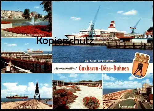 ÄLTERE POSTKARTE MS M.S. ASTOR KREUZFAHRTSCHIFF CUXHAVEN STEUBENHÖFT HADAG CRUISE LINE Schiff Motorschiff ship postcard