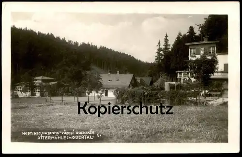 ALTE POSTKARTE OTTERMÜHLE IM ODERTAL HOSTINEC HADINKA VUDOLI ODERSKEM Bautsch Budisov cpa postcard Tschechische Republik
