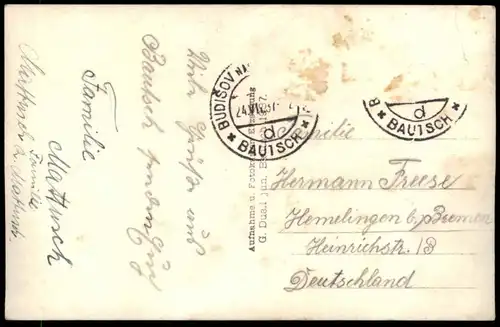 ALTE POSTKARTE OTTERMÜHLE IM ODERTAL HOSTINEC HADINKA VUDOLI ODERSKEM Bautsch Budisov cpa postcard Tschechische Republik