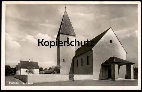 ÄLTERE POSTKARTE BUCHLOE EVANGELISCHE KIRCHE church église cpa postcard AK Ansichtskarte