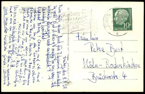 ÄLTERE POSTKARTE FREIBURG IM BREISGAU MILCHBAR HOCHALLEE INH. PETER PORALLA milk bar Architektur Ansichtskarte AK cpa