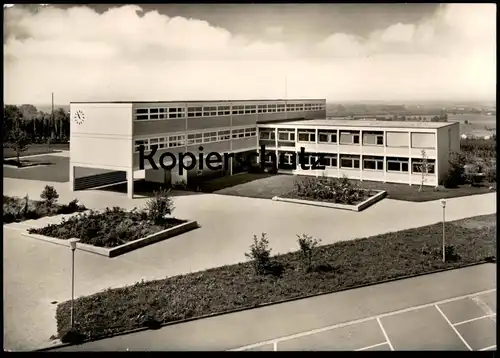 ÄLTERE POSTKARTE TETTNANG MANZENBERGSCHULE SCHULE MANZENBERG Uhr Schuluhr Architektur Ansichtskarte cpa postcard AK