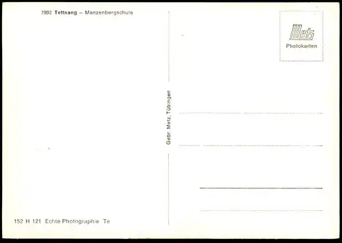 ÄLTERE POSTKARTE TETTNANG MANZENBERGSCHULE SCHULE MANZENBERG Uhr Schuluhr Architektur Ansichtskarte cpa postcard AK