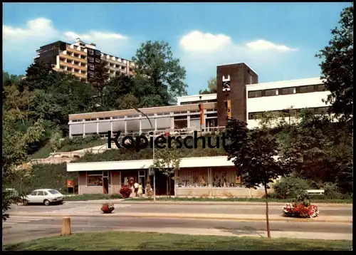 ÄLTERE POSTKARTE BAD GANDERSHEIM KURMITTELHAUS UND KURKLINIK AUTO VOLKSWAGEN VW 411 Zigarettenautomat Ansichtskarte AK