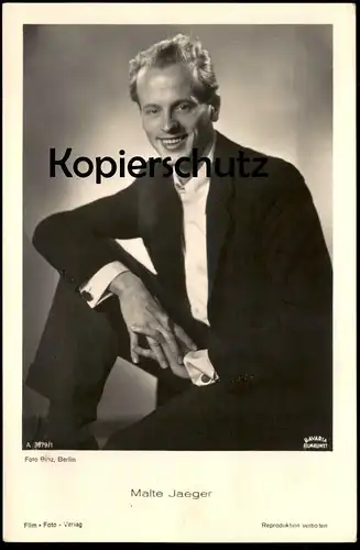 ALTE POSTKARTE MALTE JAEGER FILM-SCHAUSPIELER Sakko actor acteur Film Foto Binz Berlin Bavaria Ansichtskarte postcard AK