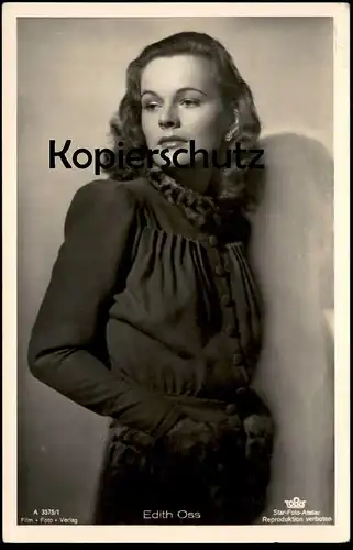 ALTE POSTKARTE EDITH OSS FILM-SCHAUSPIELERIN actress acteur actrice Film Foto Verlag Star Atelier postcard Ansichtskarte