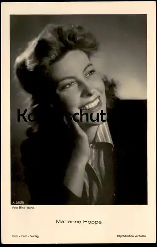 ALTE POSTKARTE MARIANNE HOPPE FILM-SCHAUSPIELERIN actress acteur actrice Film Foto Verlag postcard cpa Ansichtskarte AK