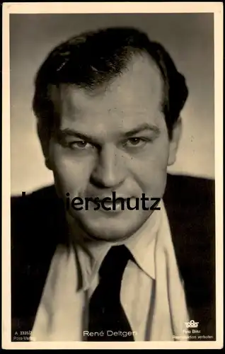 ALTE POSTKARTE RENÉ DELTGEN FILM-SCHAUSPIELER Krawatte Sakko actor acteur Ross Verlag Foto Binz postcard Ansichtskarte