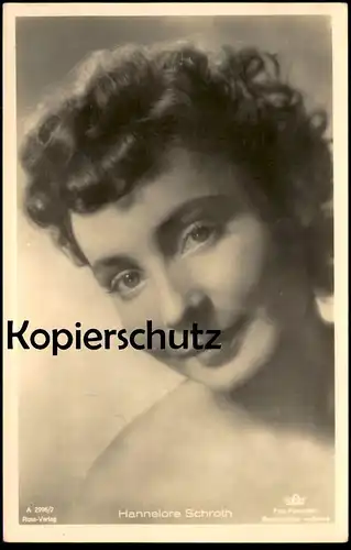 ALTE POSTKARTE HANNELORE SCHROTH FILM-SCHAUSPIELERIN actress acteur actrice Ross Verlag postcard cpa Ansichtskarte