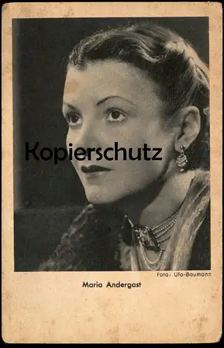 ALTE POSTKARTE MARIA ANDERGAST FILM-SCHAUSPIELERIN actress actrice acteur Foto Ufa-Baumann postcard cpa AK Ansichtskarte