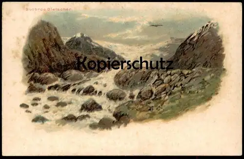 ALTE POSTKARTE BUABRAE GLETSCHER NORGE isbreen glacier Norwegen norway Norvege postcard cpa Ansichtskarte AK