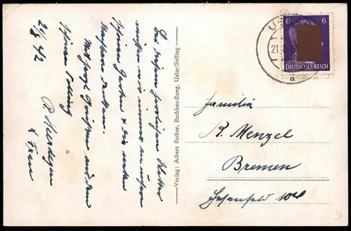 ALTE POSTKARTE AN DER SPEERBERGBRÜCKE 1942 DER SOLLING USLAR Ansichtskarte AK cpa postcard