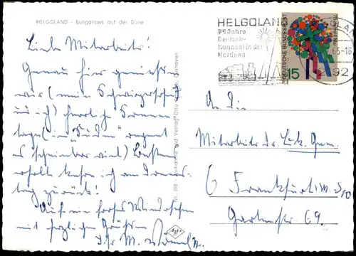 ÄLTERE POSTKARTE HELGOLAND BUNGALOWS AUF DER DÜNE Bungalow Ferienhaus Architektur Insel Ansichtskarte AK postcard cpa