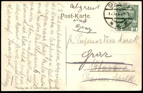 ALTE POSTKARTE GNIGL MIT SCHLOSS NEUHAUS BEI SALZBURG PANORAMA castle chateau Austria Autriche postcard Ansichtskarte