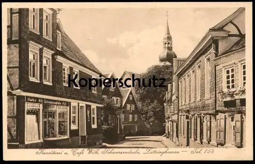 ALTE POSTKARTE LÜTTRINGHAUSEN KONDITOREI UND CAFÉ WILHELM SCHWARZENDRUBE REMSCHEID cpa AK Ansichtskarte postcard