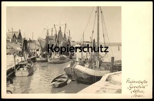 ALTE POSTKARTE FISCHEREIHAFEN GREETSIEL FISCHKUTTER AUFNAHME TILLMANN EMDEN Hafen Fischer Kutter Schiff Motorschiff port