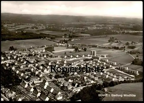 ÄLTERE POSTKARTE SENNE I SIEDLUNG WINDFLÖTE BIELEFELD FLIEGERAUFNAHME LUFTBILD PANORAMA cpa Ansichtskarte postcard AK