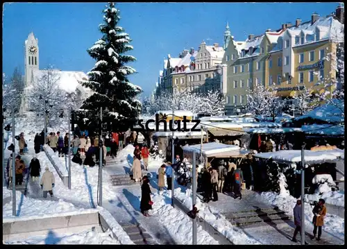 ÄLTERE POSTKARTE MÜNCHEN CHRISTKINDLMARKT DER SCHWABINGER KÜNSTLER AUF DER MÜNCHENER FREIHEIT SCHWABING Ansichtskarte